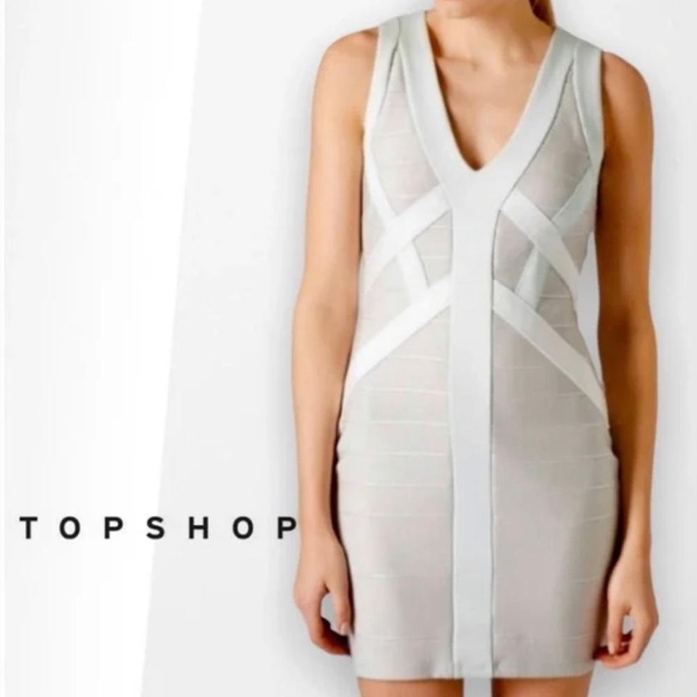 Topshop Bandage Bodycon Dress - S
